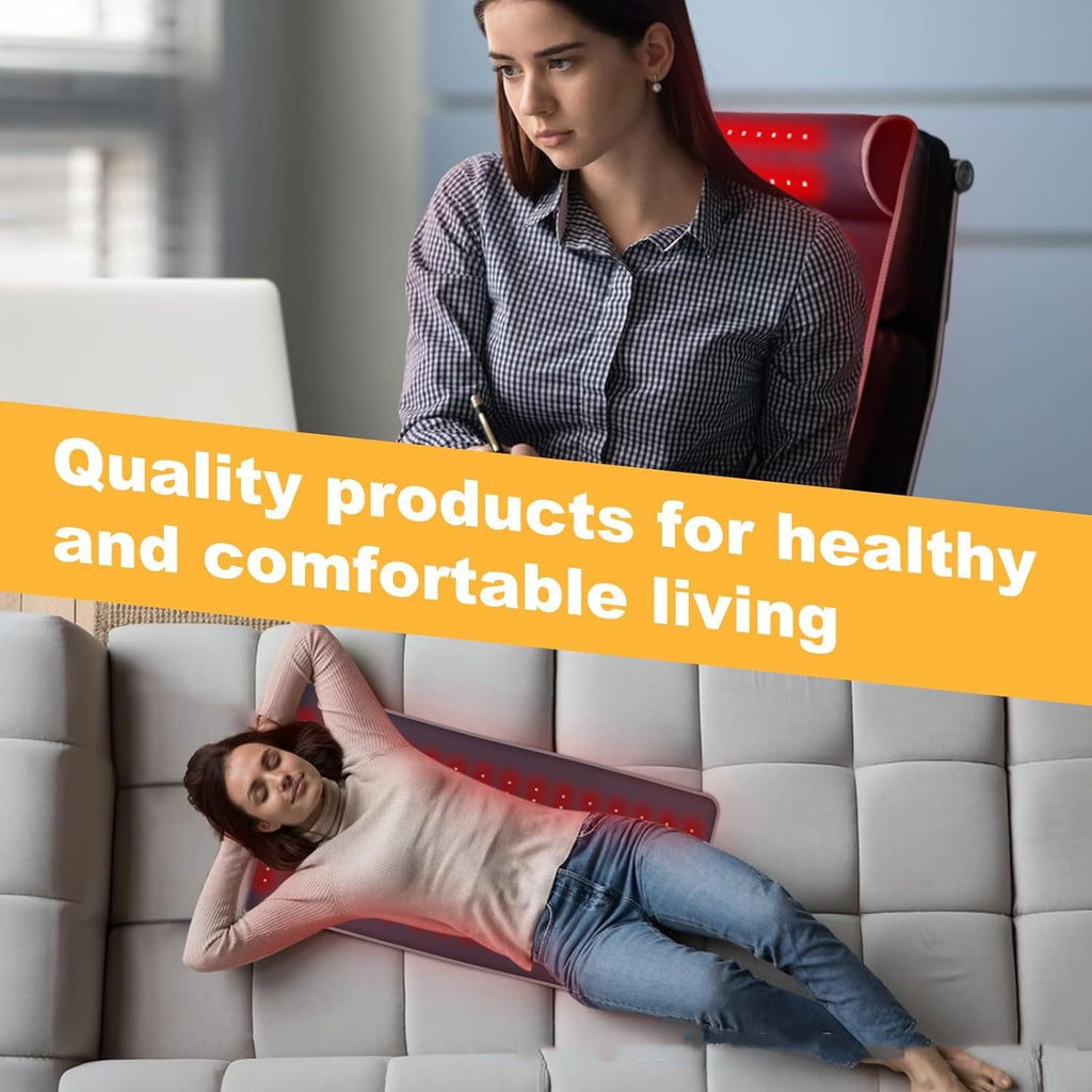 Multi-functional Leather Red Light Therapy Mat With Neck Support