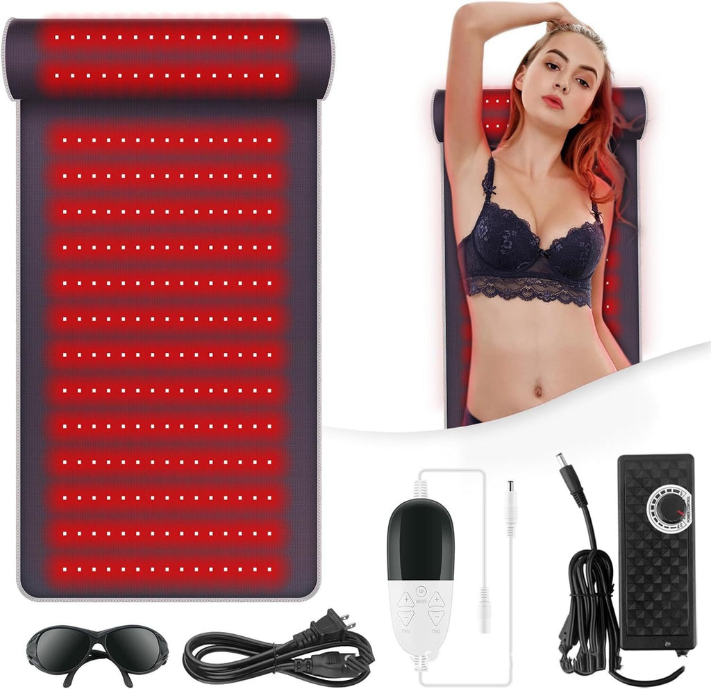 Multi-functional Leather Red Light Therapy Mat With Neck Support